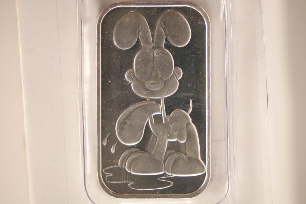 1 TROY OZ .999 FINE SILVER PROOF BAR "ODIE" FROM (1 of 2)