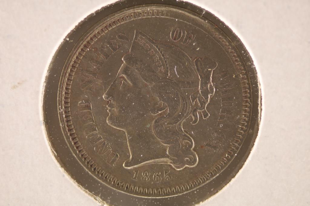 1865 THREE CENT PIECE "NICKEL" (1 of 2)