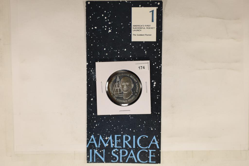 AMERICA IN SPACE .8 OZ PROOF STERLING SILVER (1 of 2)