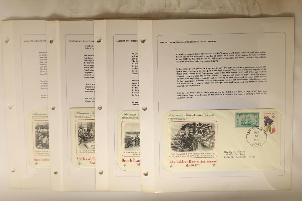 4 FIRST DAY COVER ENVELOPES WITH CANCELLED STAMPS (1 of 4)