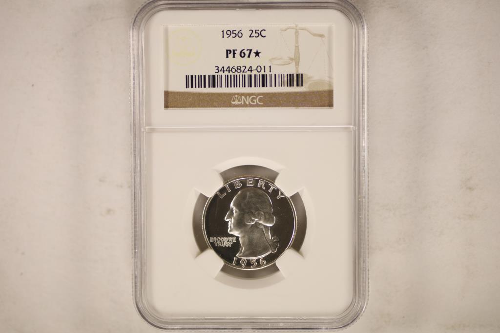 1956 WASHINGTON SILVER QUARTER NGC PF67 STAR (1 of 2)