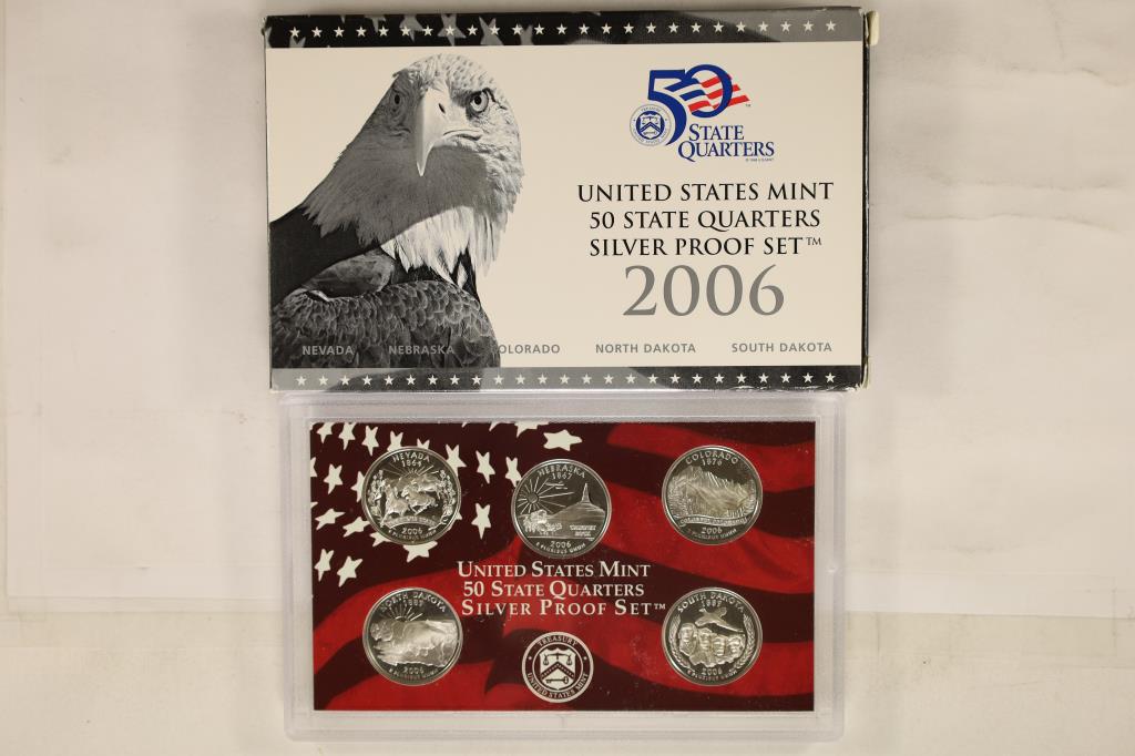2006 SILVER US 50 STATE QUARTERS PROOF SET WITHBOX (1 of 2)
