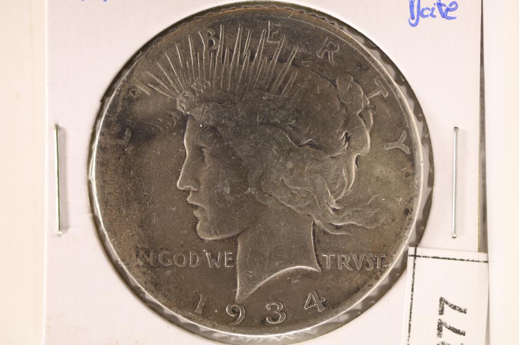 1934-S PEACE SILVER DOLLAR KEY DATE WITH TONING (1 of 2)