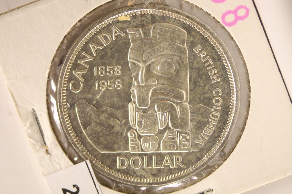 1958 CANADA TOTEM SILVER DOLLAR BRILLIANT UNC (1 of 2)