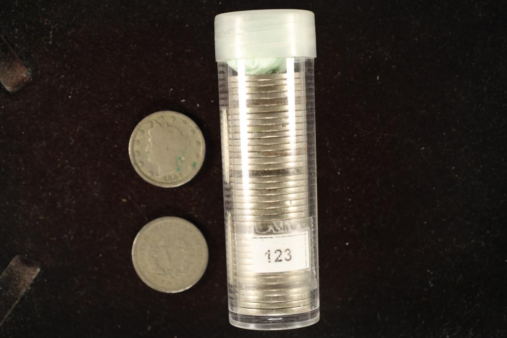 ROLL OF 40-ASSORTED 1900-1912 LIBERTY "V" NICKELS (1 of 1)