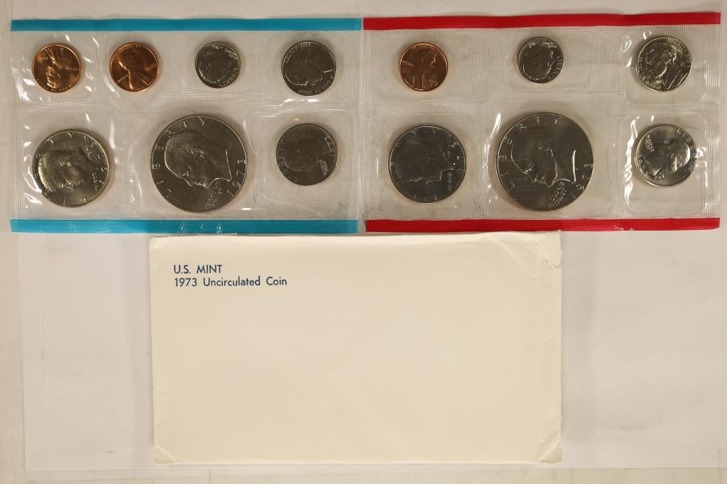1973 US MINT SET (UNC) P/D/S (WITH ENVELOPE) (1 of 2)