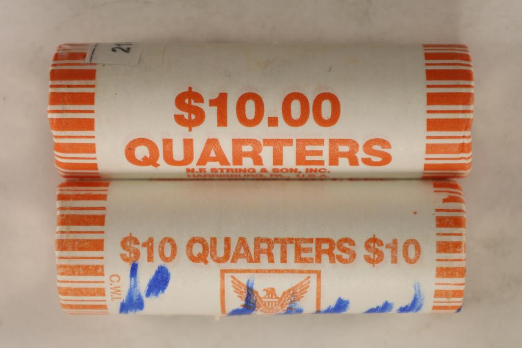 2-$10 BRILLIANT UNC STATE QUARTER ROLLS: 2004-D (1 of 1)