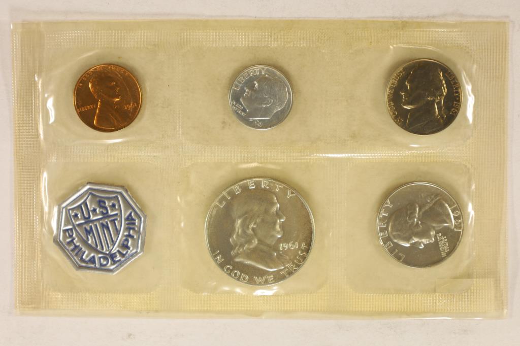 1961 US SILVER PROOF SET (WITHOUT ENVELOPE) (1 of 2)