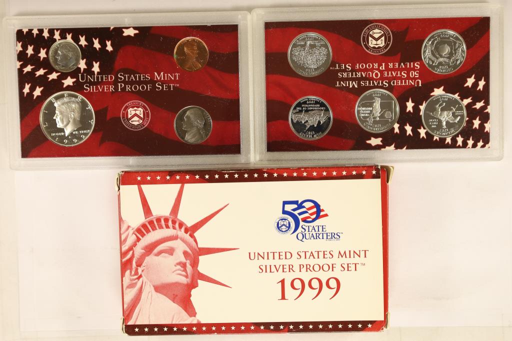 1999 US SILVER PROOF SET (WITH BOX) THIS IS A (1 of 2)