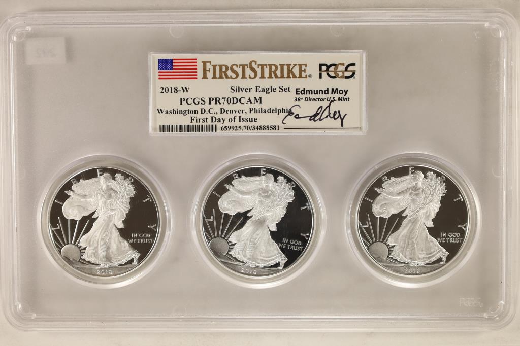 3-2018-W AMERICAN SILVER EAGLE COINS PCGS (1 of 2)