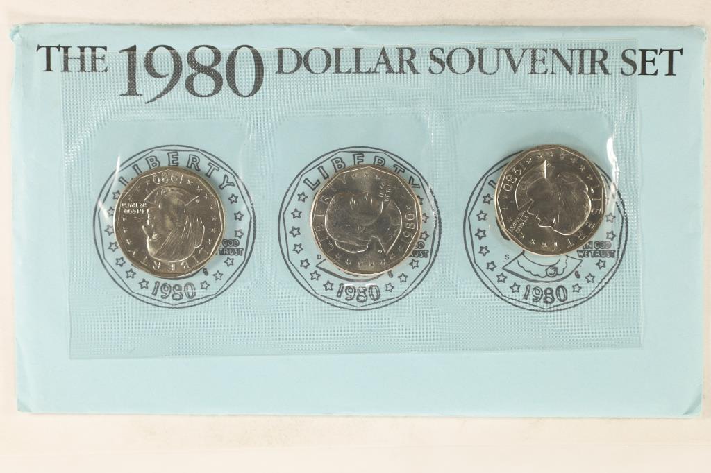 1980-P/D/S SBA DOLLAR SOUVENIR SET IN ENVELOPE (1 of 2)