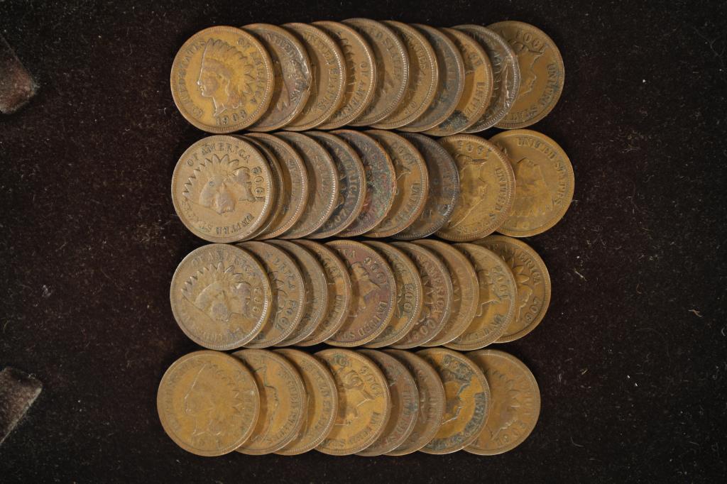 38 ASSORTED INDIAN HEAD CENTS (1 of 2)