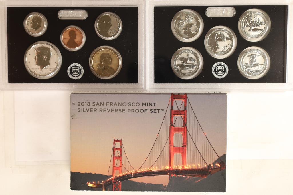 2018 SAN FRANCISCO MINT SILVER REV. PROOF SET IN (1 of 2)