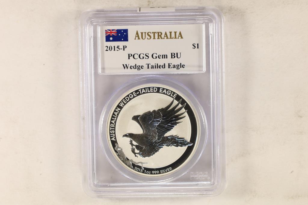 2015-P AUSTRALIA SILVER WEDGE TAILED EAGLE PCGS (1 of 2)