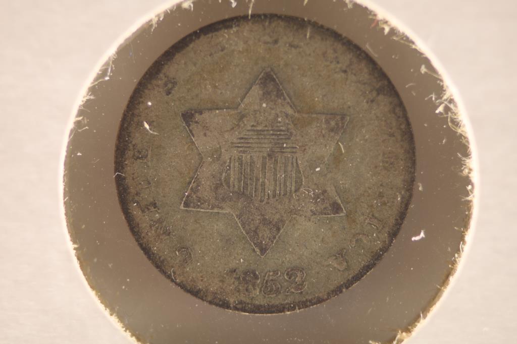1852 SILVER 3 CENT PIECE (1 of 2)