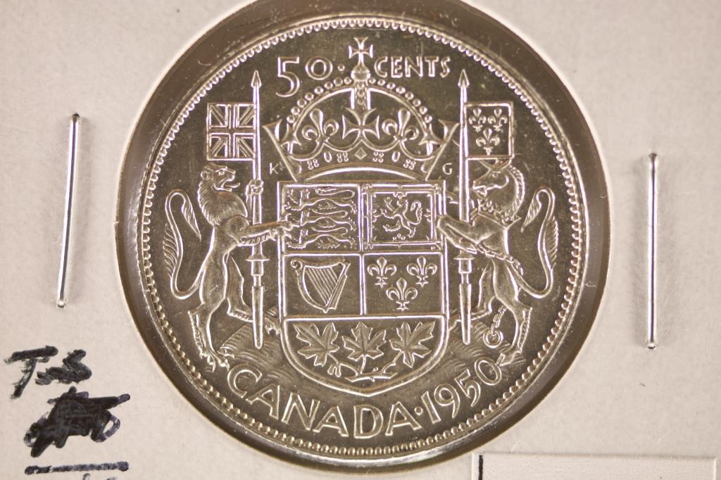 1950 CANADA SILVER 50 CENT BRILLIANT UNC (1 of 2)