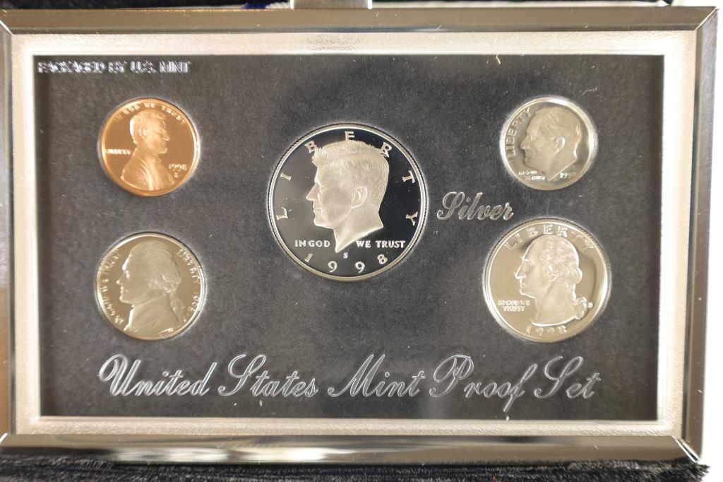 1998 US SILVER PREMIER PROOF SET (WITH BOX) (1 of 3)