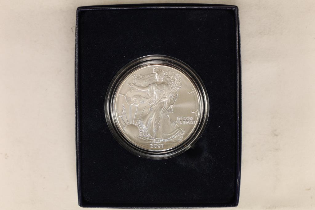 2007-W AMERICAN SILVER EAGLE UNC $1 COIN (1 of 3)