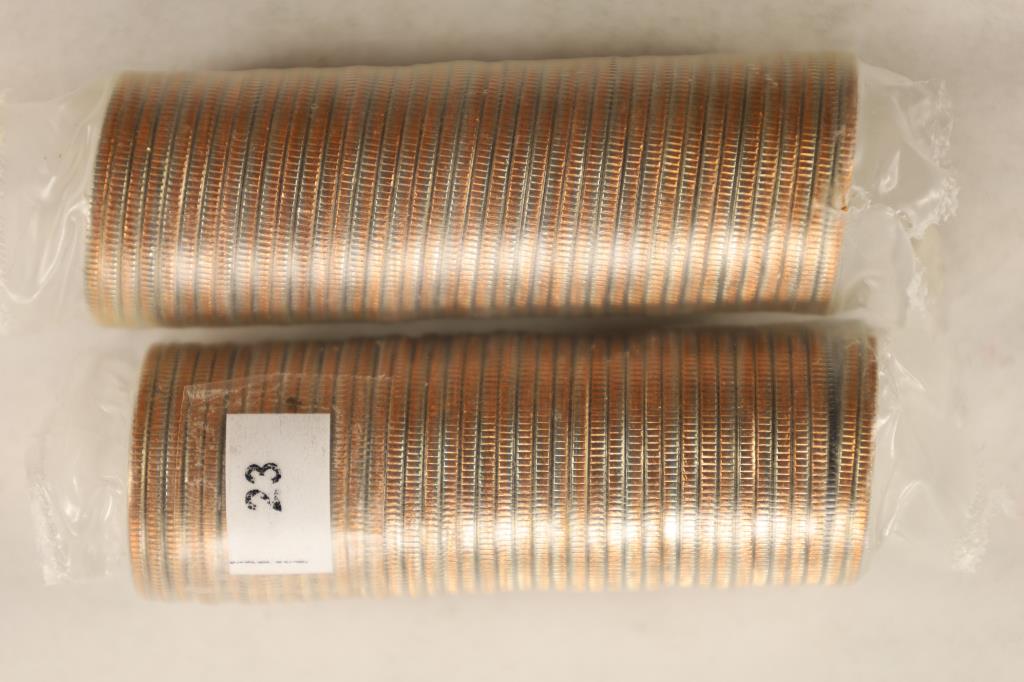 2 BRILLIANT UNC $10 ROLLS OF US 50 STATE QUARTERS (1 of 1)