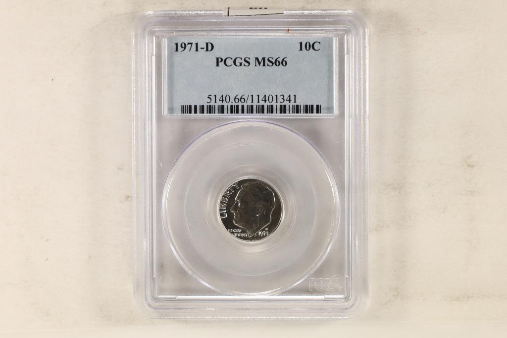 1971-D ROOSEVELT DIME PCGS MS66 (1 of 2)