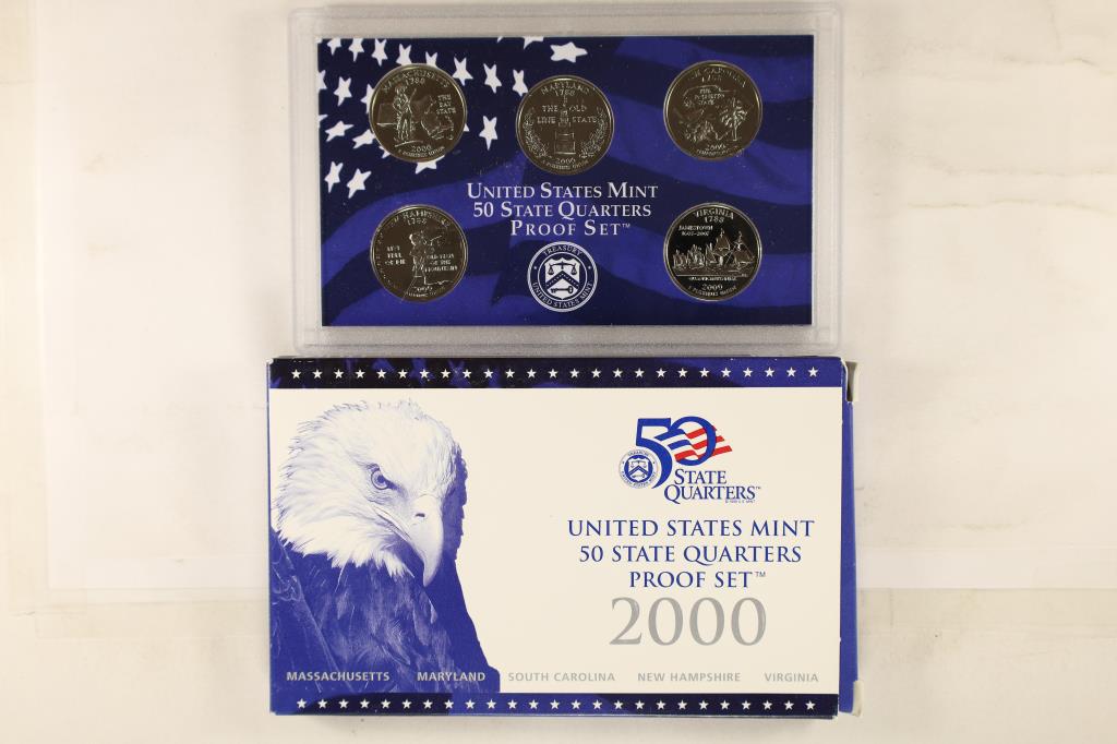 2000 US 50 STATE QUARTERS PROOF SET WITH BOX (1 of 2)