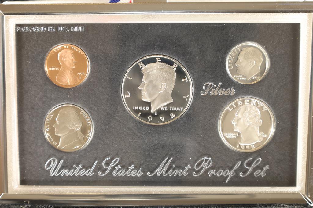1998 US SILVER PREMIER PROOF SET (WITH BOX) (1 of 3)