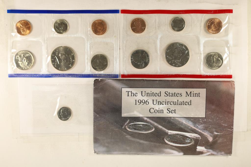1996 US MINT SET (UNC) P/D (WITH ENVELOPE) (1 of 2)