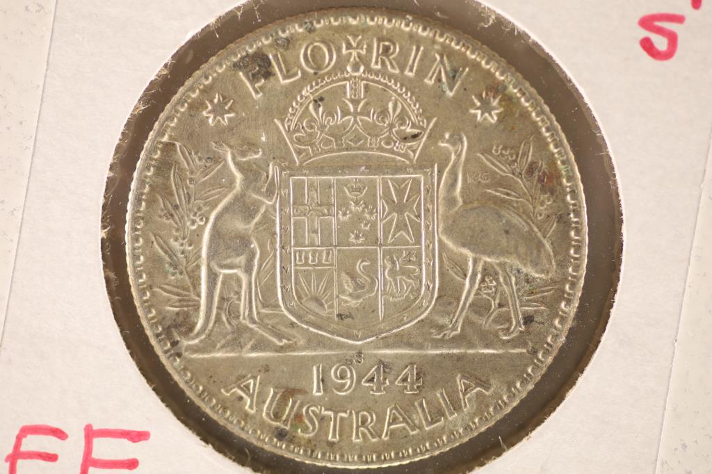 1944-S AUSTRALIA SILVER FLORIN .3364 OZ. ASW (1 of 2)