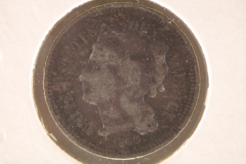 1866  3 CENT PIECE (NICKEL) (1 of 2)