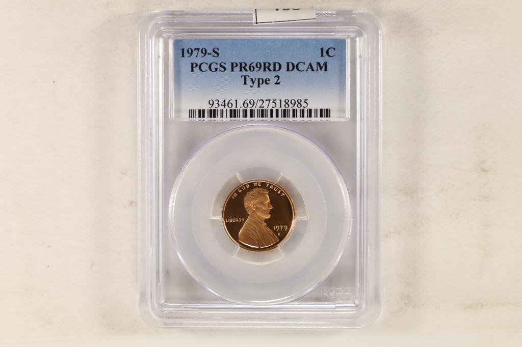 1979-S LINCOLN CENT PCGS PR69RD DCAM TYPE II (1 of 2)