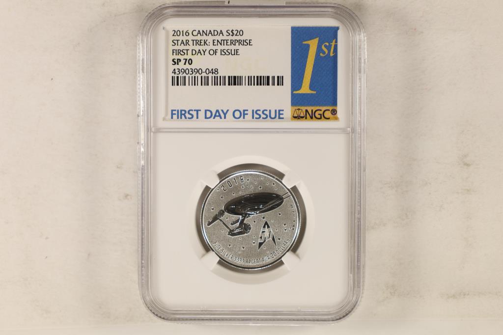 2016 CANADA SILVER $20 STAR TREK: ENTERPRISE NGC (1 of 2)