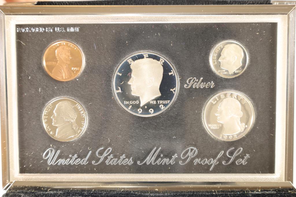 1992 US SILVER PREMIER PROOF SET (WITH BOX) (1 of 3)