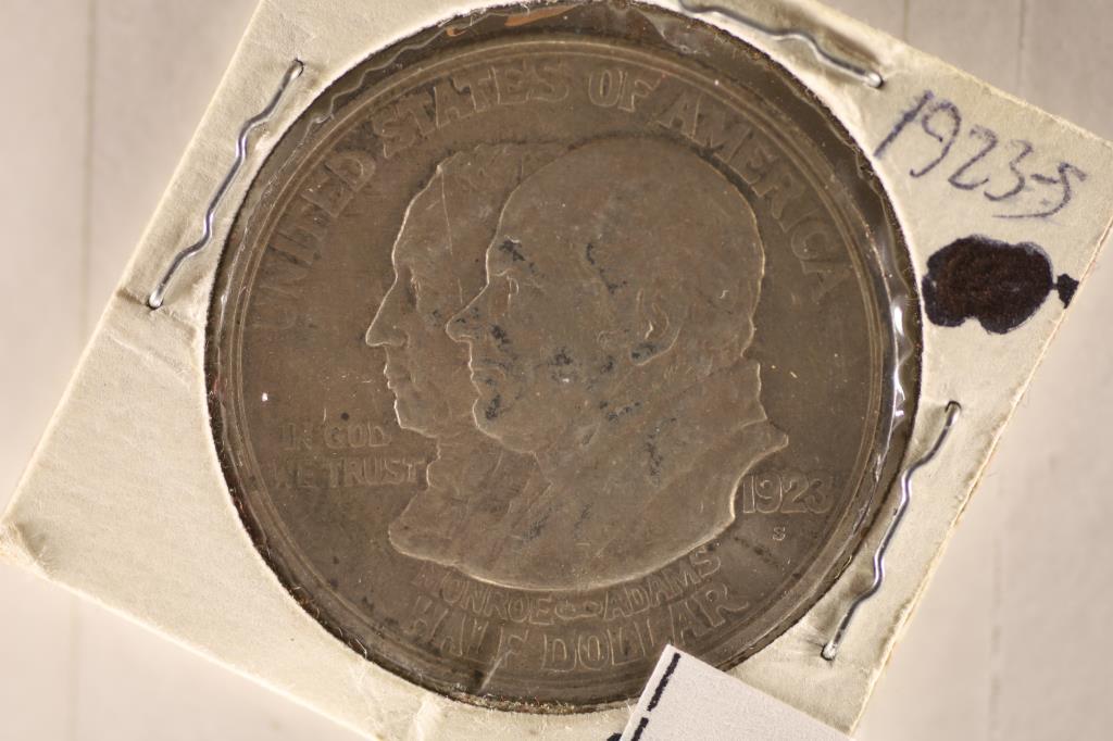 1923-S MONROE DOCTRINE COMMEMORATIVE HALF DOLLAR: WATCH FOR OUR NEXT AUCTION ON MON. AUG. 29TH, 2022 AT 7 PM EDT