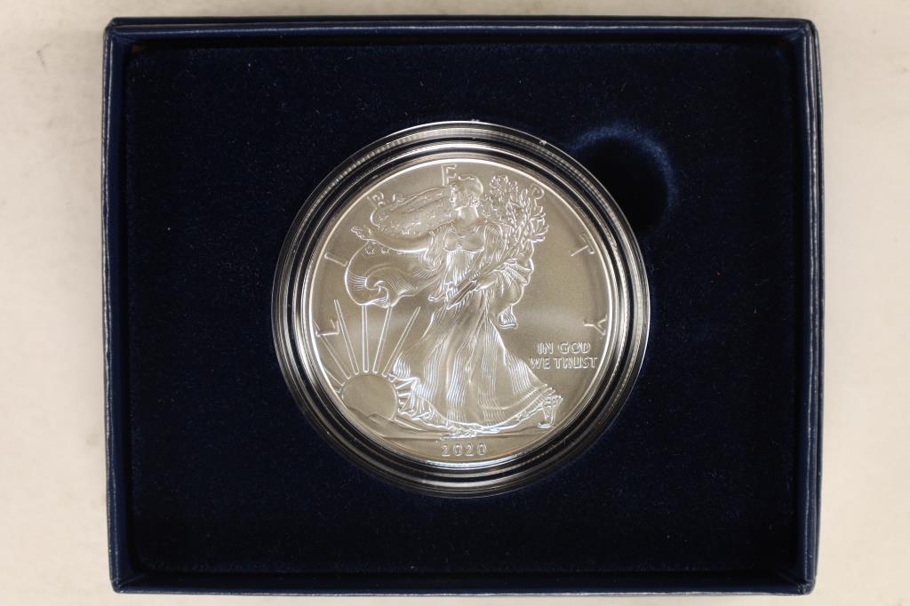 2020-W AMERICAN SILVER EAGLE UNC IN (1 of 4)