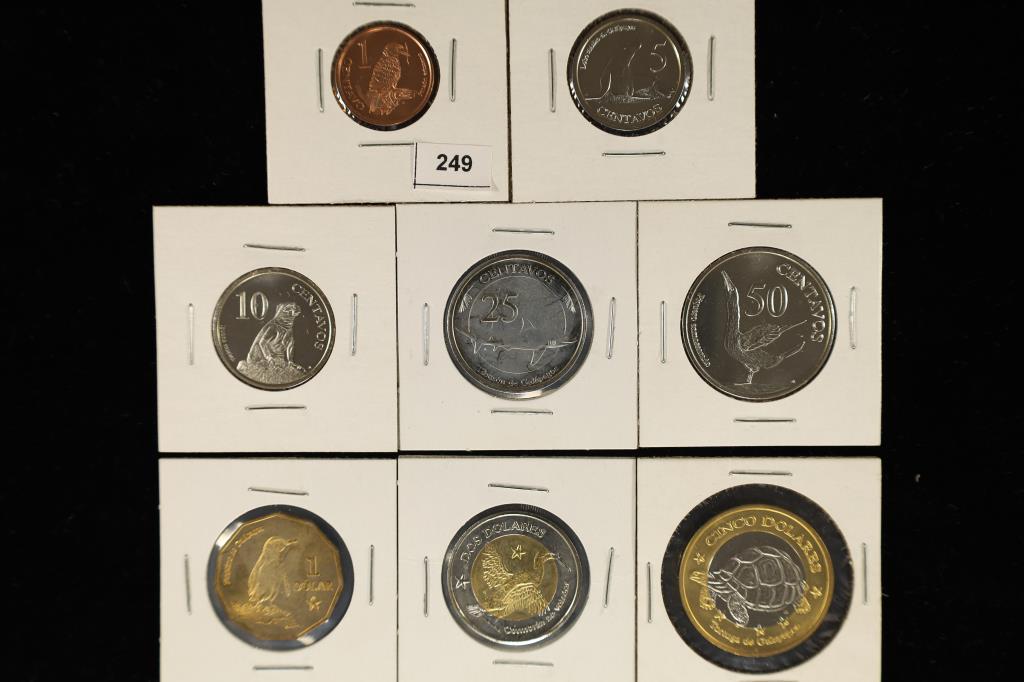 2008 TORTUGA DE GALOPAGOS 8 COIN BU SET (1 of 2)