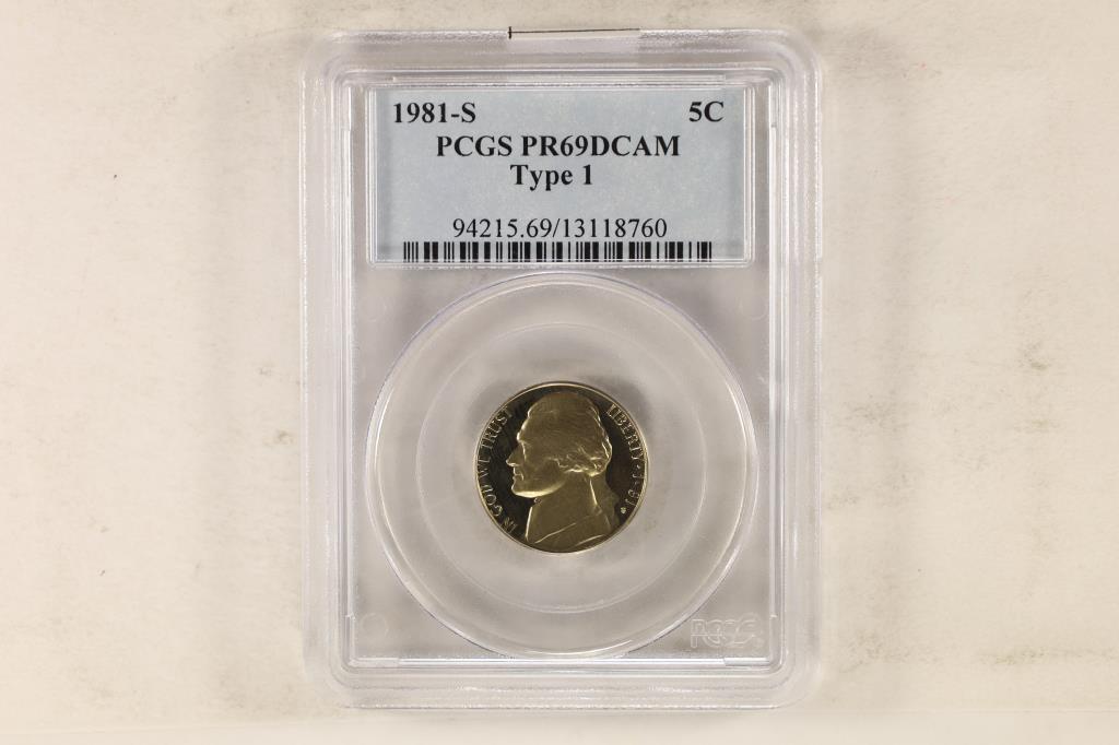 1981-S JEFFERSON NICKEL PCGS PR69 DCAM TYPE I (1 of 2)