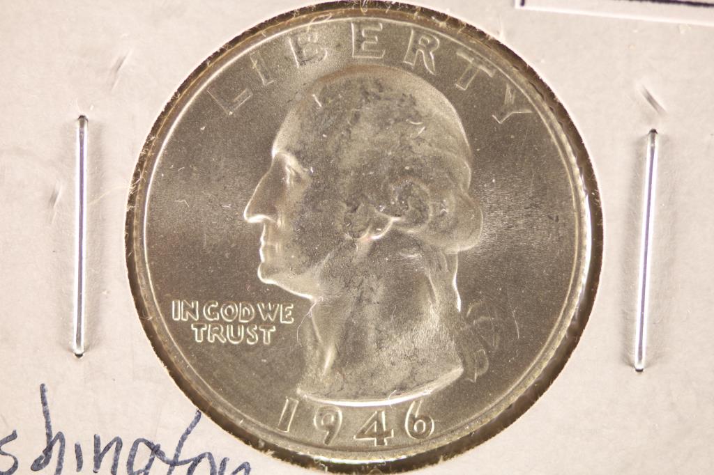 1946-S BRILLIANT UNC WASHINGTON SILVER QUARTER (1 of 2)