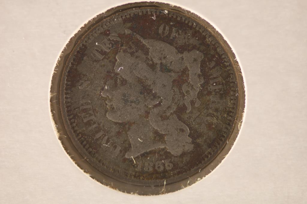 1865 THREE CENT "NICKEL" (1 of 2)