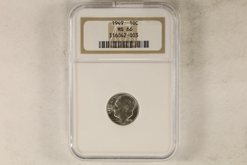 1949 ROOSEVELT DIME NGC MS66 (1 of 2)
