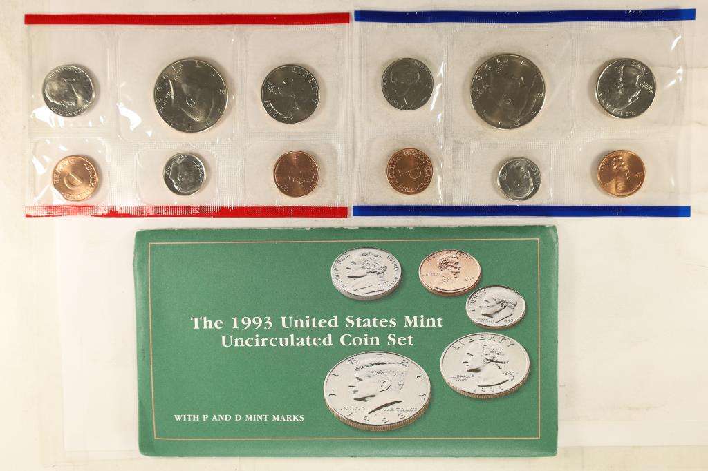 1993 US MINT SET (UNC) P/D (WITH ENVELOPE) (1 of 2)