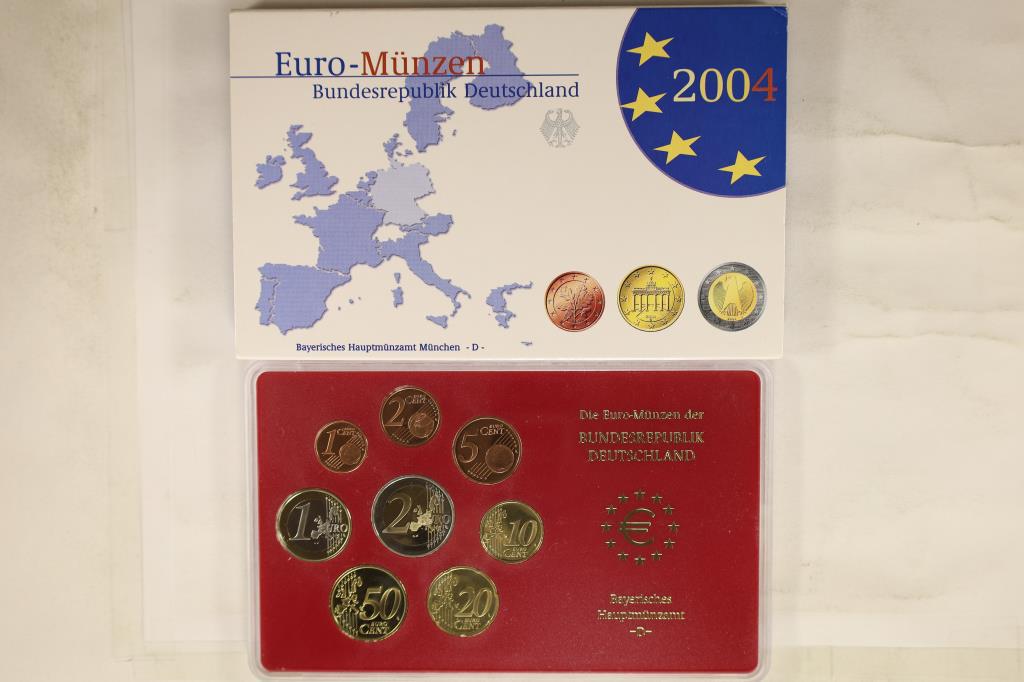 2004 GERMAN DEUTSCHLAND 8 COIN EURO PROOF SET (1 of 3)