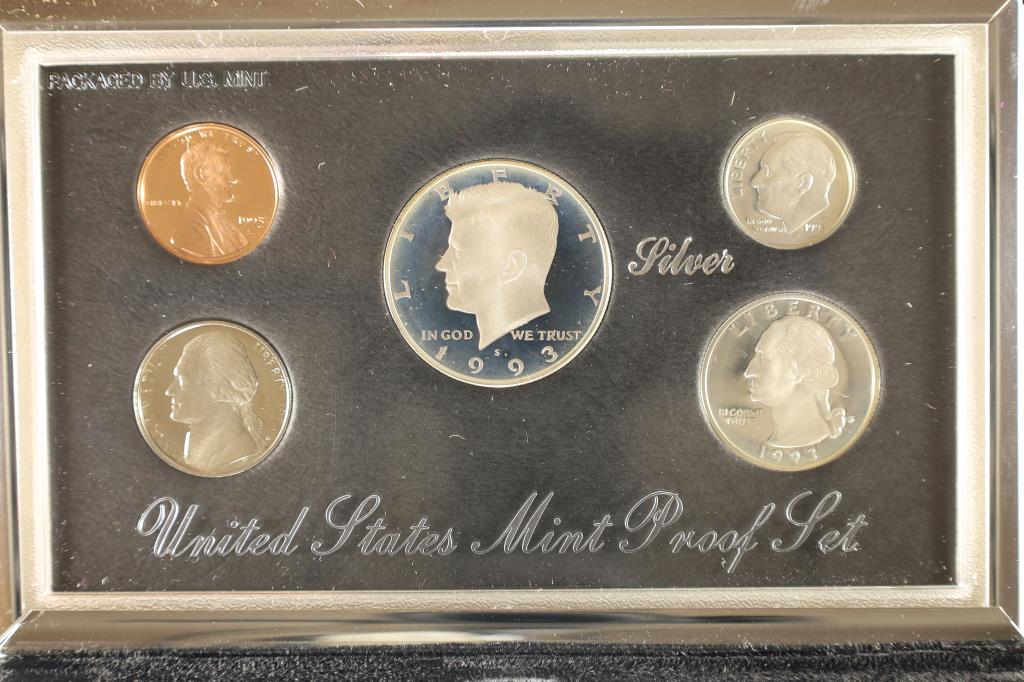 1993 US SILVER PREMIER PROOF SET (WITH BOX) (1 of 3)
