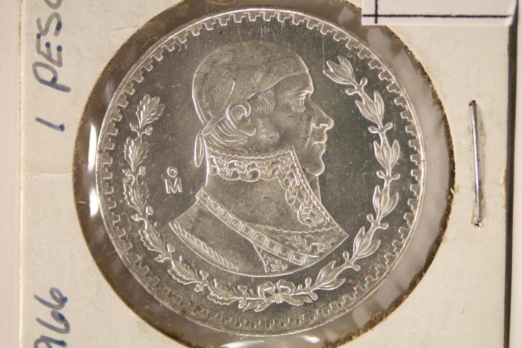 1966 MEXICO 1 PESO (BU) COIN .0514 OZ. ASW (1 of 2)