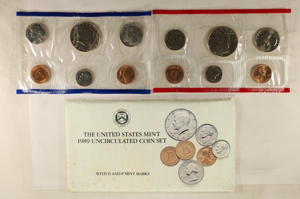 1989 US MINT SET (UNC) P/D (WITH ENVELOPE) (1 of 2)
