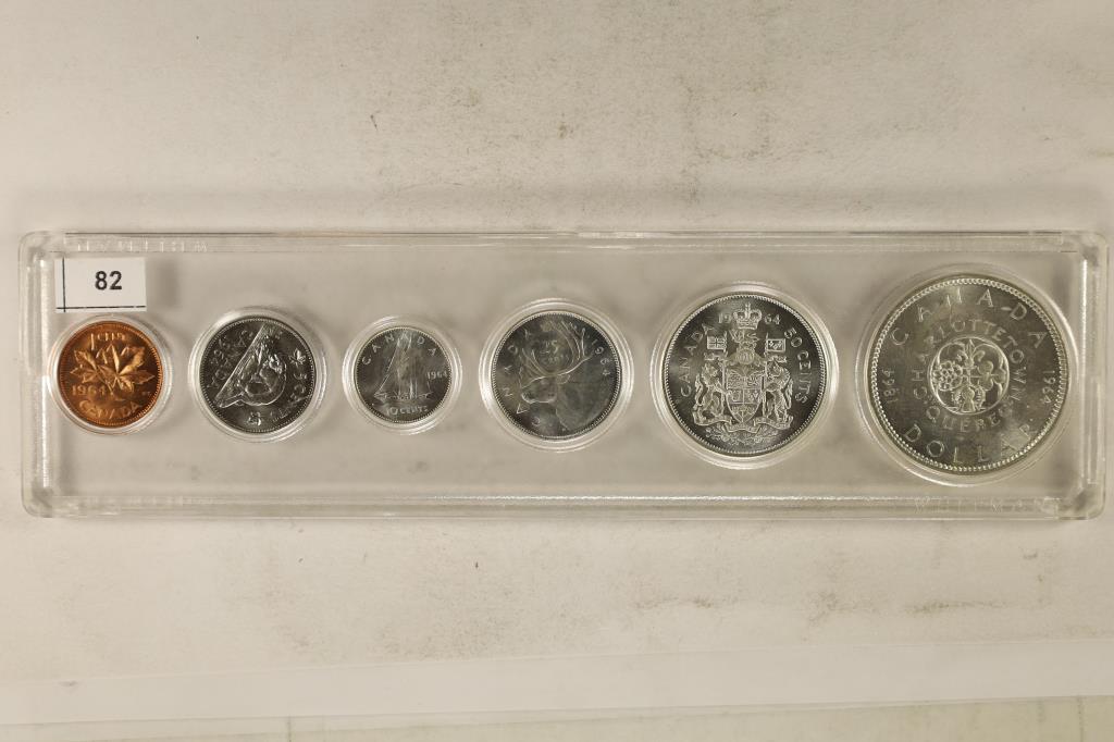 1964 SILVER CANADA UNC SET IN PLASTIC HOLDER (1 of 2)