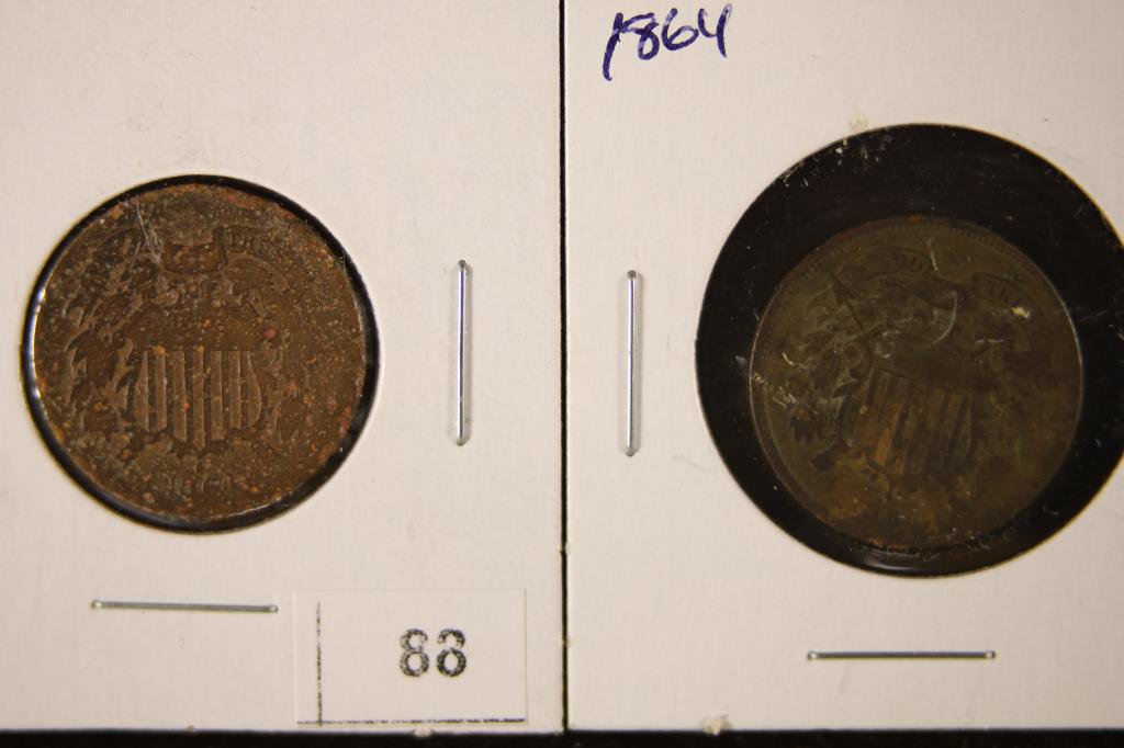 2-1864 US TWO CENT PIECE (1 of 2)