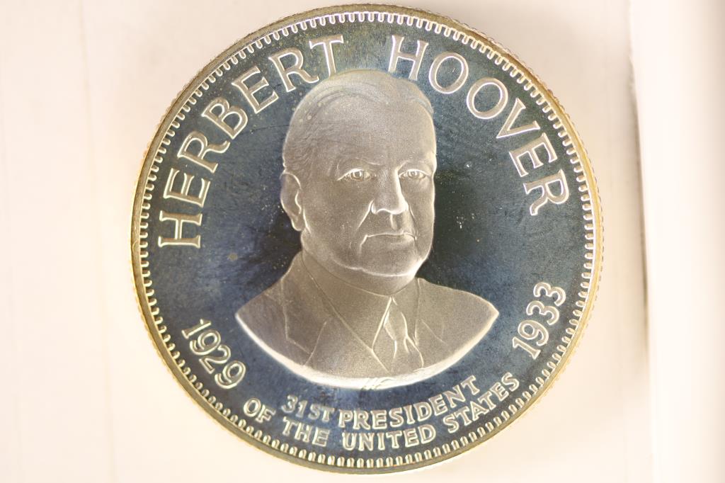 33.7 GRAMS STERLING SILVER PF ROUND "HERBERT (1 of 2)