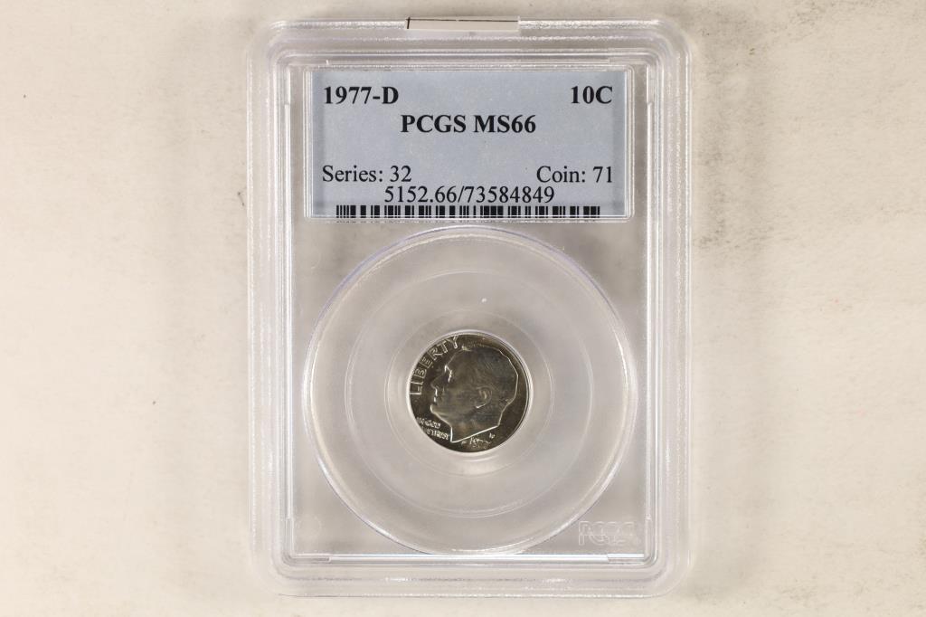 1977-D ROOSEVELT DIME PCGS MS66 (1 of 2)