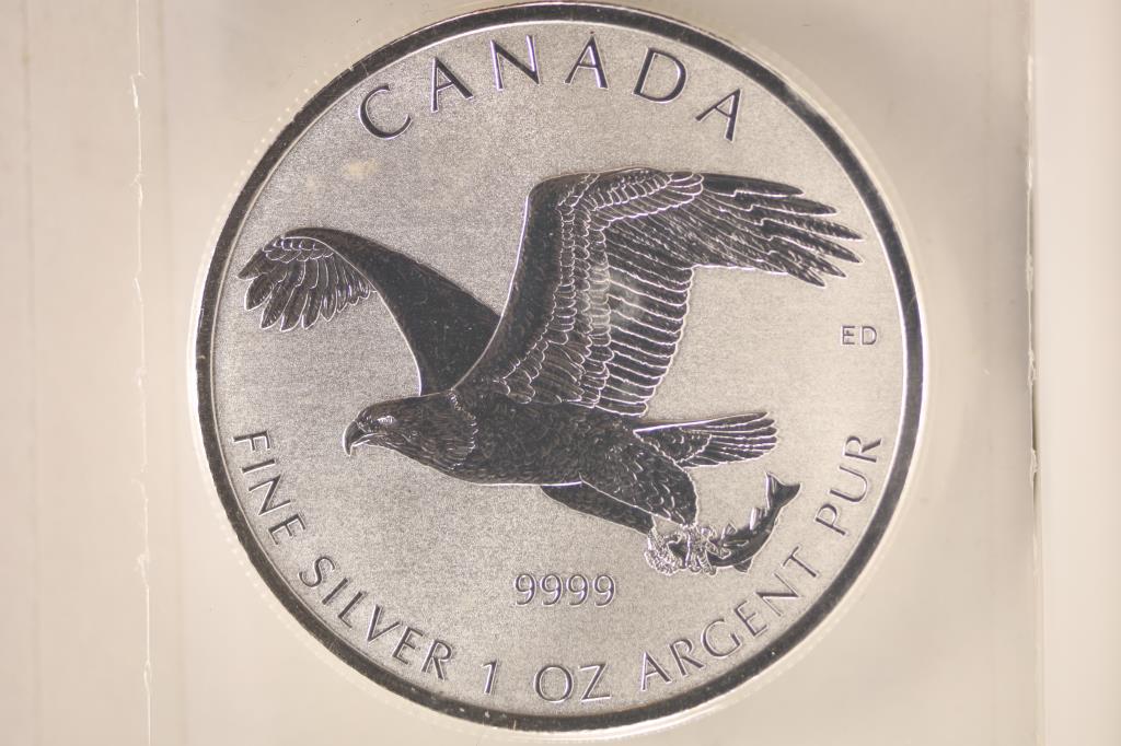 2017 CANADA $5 EAGLE 1 TROY OZ .999 FINE SILVER (1 of 2)