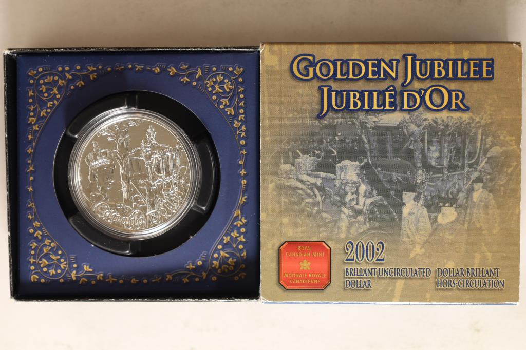 2002 CANADA SILVER (BU)  $1 "GOLDEN JUBILEE" COIN (1 of 4)